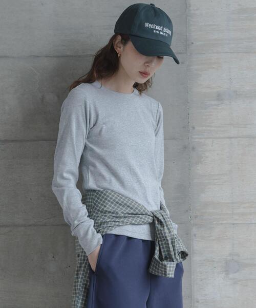 URBAN RESEARCH Sonny Label(アーバンリサーチサニーレーベル)の「スムースタッチテレコリブクルーネックプルオーバー(Tシャツ/カットソー・レディース・グレー/オフホワイト・FREE)」の14枚目の写真