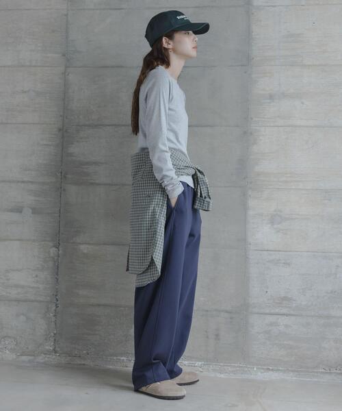 URBAN RESEARCH Sonny Label(アーバンリサーチサニーレーベル)の「スムースタッチテレコリブクルーネックプルオーバー(Tシャツ/カットソー・レディース・グレー/オフホワイト・FREE)」の18枚目の写真