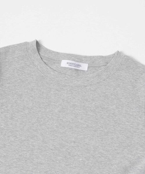 URBAN RESEARCH Sonny Label(アーバンリサーチサニーレーベル)の「スムースタッチテレコリブクルーネックプルオーバー(Tシャツ/カットソー・レディース・グレー/オフホワイト・FREE)」の20枚目の写真