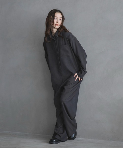 feepur（フェピュール）の「ジャンプスーツ（サロペット/オーバーオール・レディース・チャコールグレー/ブラック・SMALL/MEDIUM）」の6枚目の写真