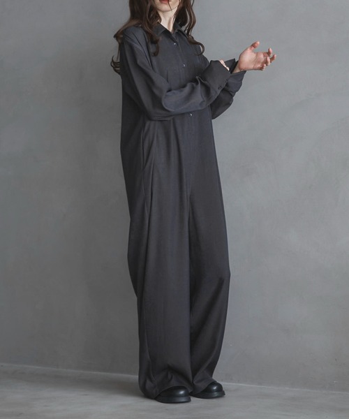 feepur（フェピュール）の「ジャンプスーツ（サロペット/オーバーオール・レディース・チャコールグレー/ブラック・SMALL/MEDIUM）」の3枚目の写真