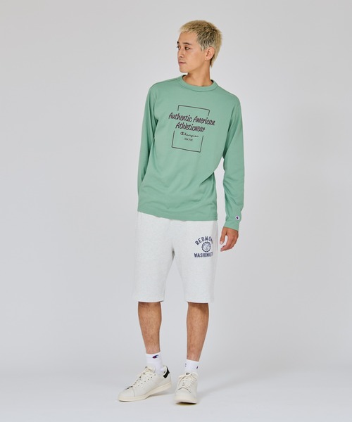 Champion(チャンピオン)の「【Champion/チャンピオン】メンズ ベーシック ロングスリーブTシャツ(Tシャツ/カットソー・メンズ・ブラック/ネイビー/ライトグリーン/ホワイト・MEDIUM/LARGE/X-LARGE)」の18枚目の写真