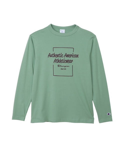 Champion(チャンピオン)の「【Champion/チャンピオン】メンズ ベーシック ロングスリーブTシャツ(Tシャツ/カットソー・メンズ・ブラック/ネイビー/ライトグリーン/ホワイト・MEDIUM/LARGE/X-LARGE)」の21枚目の写真