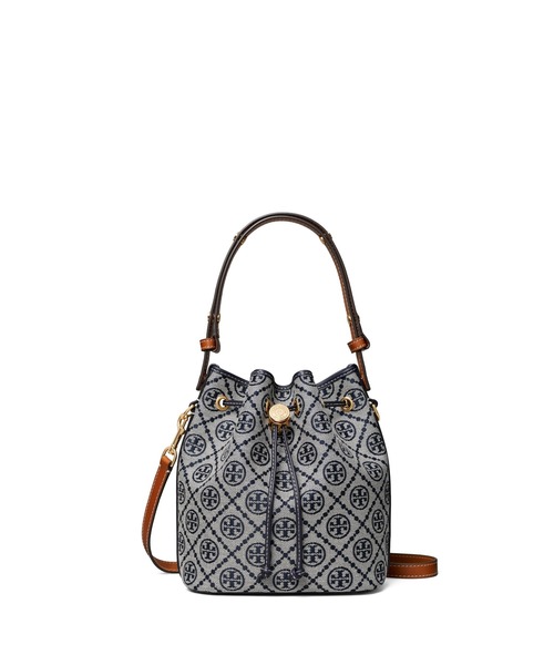 TORY BURCH（トリーバーチ）の「Tモノグラム バケットバッグ（ショルダーバッグ・レディース・ネイビー・ONE SIZE）」の2枚目の写真
