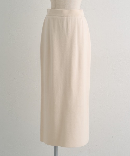 PUAL CE CIN(ピュアルセシン)の「総針ニットナロースカート(スカート・レディース・ブラック/グレー/アイボリー・FREE)」の14枚目の写真