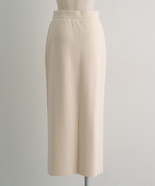 PUAL CE CIN(ピュアルセシン)の「総針ニットナロースカート(スカート・レディース・ブラック/グレー/アイボリー・FREE)」の12枚目の写真