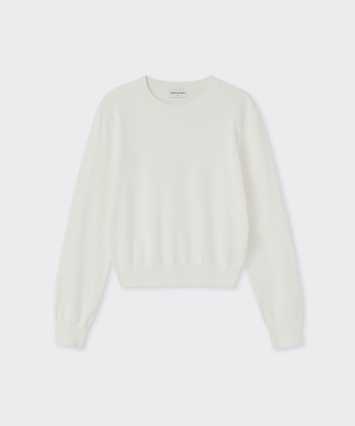 MUSINSA STANDARD WOMAN（ムシンサスタンダードウーマン）の「ウィメンズウォッシャブルスーピマコットンクルーネックニット[アイボリー]（ニット/セーター・レディース・その他・SMALL/MEDIUM/LARGE/X-SMALL）」の18枚目の写真
