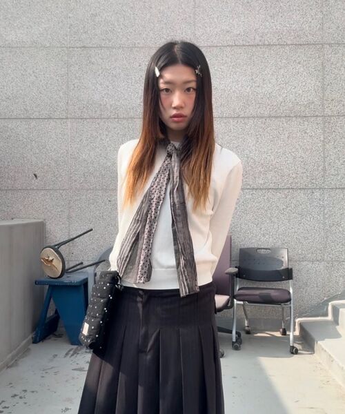 MUSINSA STANDARD WOMAN（ムシンサスタンダードウーマン）の「ウィメンズウォッシャブルスーピマコットンクルーネックニット[アイボリー]（ニット/セーター・レディース・その他・SMALL/MEDIUM/LARGE/X-SMALL）」の6枚目の写真