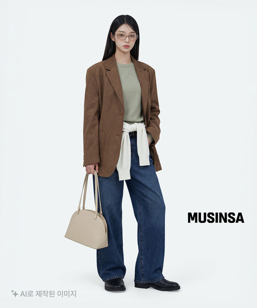 MUSINSA STANDARD WOMAN（ムシンサスタンダードウーマン）の「ウィメンズウォッシャブルスーピマコットンクルーネックニット[アイボリー]（ニット/セーター・レディース・その他・SMALL/MEDIUM/LARGE/X-SMALL）」の7枚目の写真