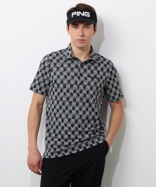 PING(ピン)の「【PING APPAREL】AZモノグラムジャカードブロックロゴ半袖ポロシャツ <PERFORMANCE> (MENS)(ポロシャツ・メンズ・ブラック/グレー/ホワイト・S/L/M/LL1/LL)」の21枚目の写真