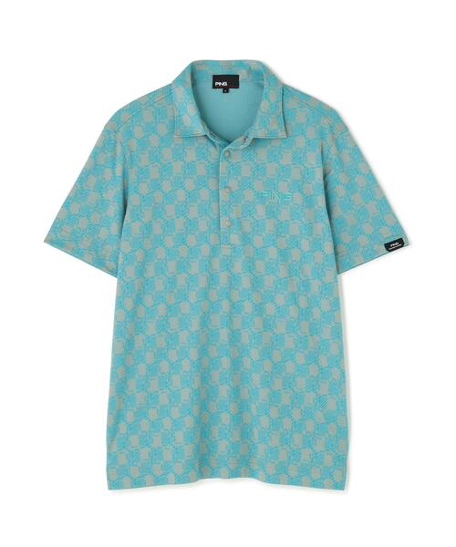 PING(ピン)の「【PING APPAREL】AZモノグラムジャカードブロックロゴ半袖ポロシャツ <PERFORMANCE> (MENS)(ポロシャツ・メンズ・ブラック/グレー/ホワイト・S/L/M/LL1/LL)」の10枚目の写真