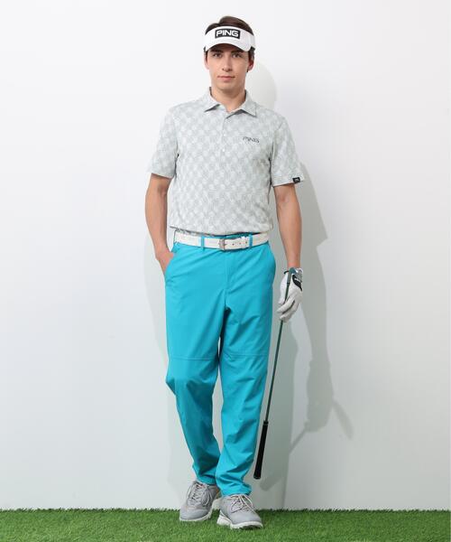 PING(ピン)の「【PING APPAREL】AZモノグラムジャカードブロックロゴ半袖ポロシャツ <PERFORMANCE> (MENS)(ポロシャツ・メンズ・ブラック/グレー/ホワイト・S/L/M/LL1/LL)」の13枚目の写真