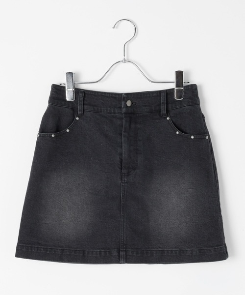 3.3 Field Trip (3.3フィールドトリップ)の「【セットアップ着用可能】3.3 Field Trip/スタッズデニムミニスカート(デニムスカート・レディース・ブラック/ブルー・MEDIUM/SMALL)」の14枚目の写真