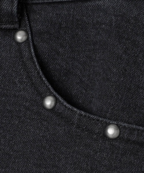 3.3 Field Trip (3.3フィールドトリップ)の「【セットアップ着用可能】3.3 Field Trip/スタッズデニムミニスカート(デニムスカート・レディース・ブラック/ブルー・MEDIUM/SMALL)」の15枚目の写真