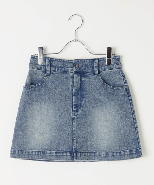 3.3 Field Trip (3.3フィールドトリップ)の「【セットアップ着用可能】3.3 Field Trip/スタッズデニムミニスカート(デニムスカート・レディース・ブラック/ブルー・MEDIUM/SMALL)」の6枚目の写真