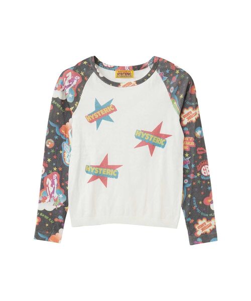 HYSTERIC GLAMOUR（ヒステリックグラマー）の「HYSTERIC68柄 七分袖プルオーバー（ニット/セーター・レディース・ピンク系その他/ブラック系その他・FREE）」の2枚目の写真