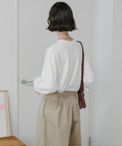 HANES(ヘインズ)の「Hanes 1P SHIRO L/S T-SHIRT / HM4-A201,HM4A201 秋服 冬服(Tシャツ/カットソー・メンズ・ホワイト・S/M/L/XL)」の5枚目の写真
