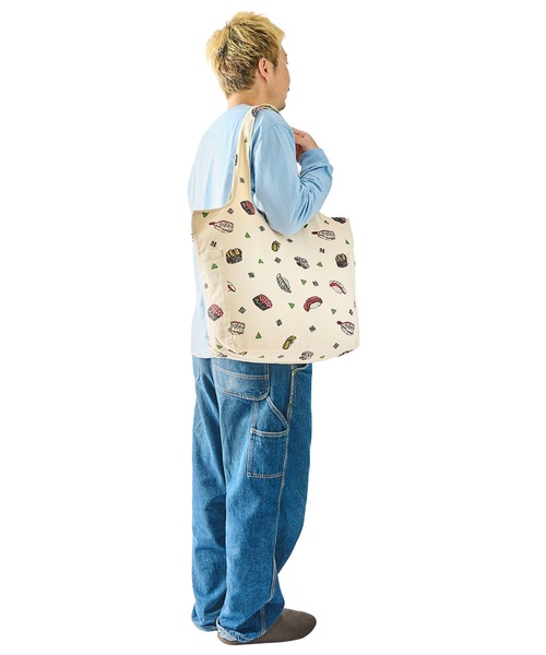 GLOBAL FORME CONCRETE(グローバルフォルムコンクリート)の「【AND PACKABLE】MBO ツイルマルシェバッグ(エコバッグ/サブバッグ・メンズ・ブルー/グリーン/ライトグリーン/ホワイト・FREE)」の12枚目の写真