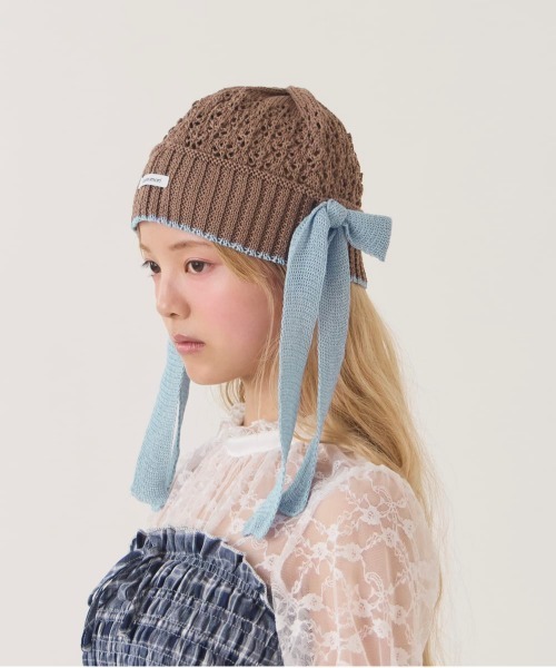 kaorinomori（カオリノモリ）の「kaorinomori  ラメルニット リゼ / カオリノモリ（ニットキャップ/ビーニー・レディース・ホワイト/モカ/ネイビー・FREE）」の22枚目の写真