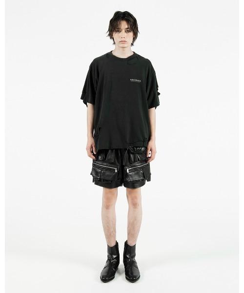 FORSOMEONE(フォーサムワン)の「FORSOMEONE TACTICS SHORTS LEATHER(その他パンツ・メンズ・ブラック・48/50)」の3枚目の写真