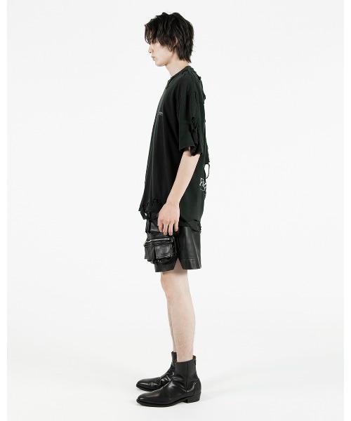 FORSOMEONE(フォーサムワン)の「FORSOMEONE TACTICS SHORTS LEATHER(その他パンツ・メンズ・ブラック・48/50)」の4枚目の写真
