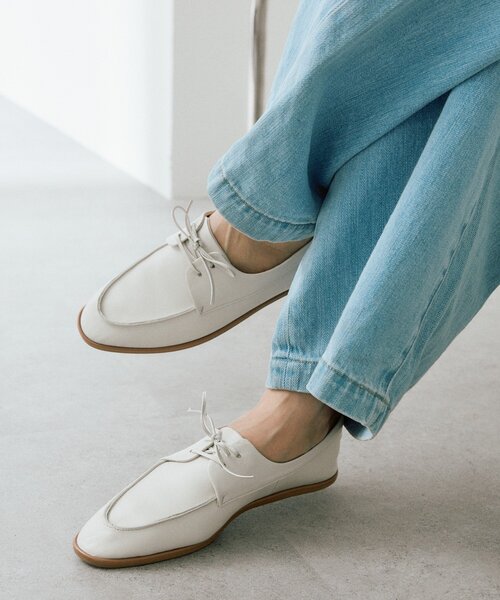 RIVE DROITE（リヴドロワ）の「予約【ハンサムに履ける】レースアップシューズ（その他シューズ・レディース・アイボリー/ダークブラウン・38/36/37）」の4枚目の写真