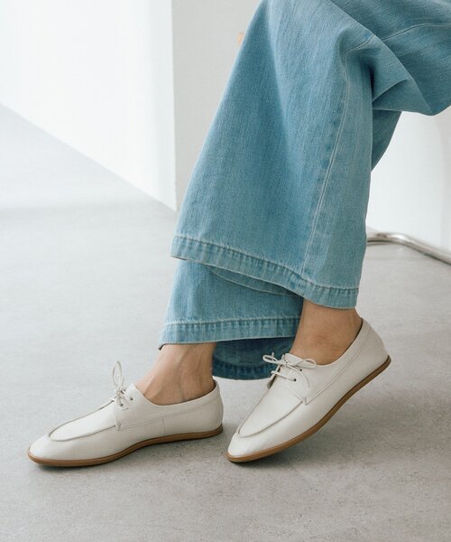 RIVE DROITE（リヴドロワ）の「予約【ハンサムに履ける】レースアップシューズ（その他シューズ・レディース・アイボリー/ダークブラウン・38/36/37）」の5枚目の写真