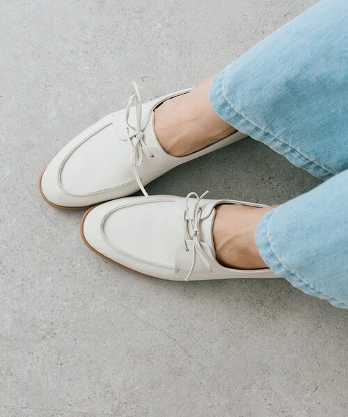 RIVE DROITE（リヴドロワ）の「予約【ハンサムに履ける】レースアップシューズ（その他シューズ・レディース・アイボリー/ダークブラウン・38/36/37）」の6枚目の写真