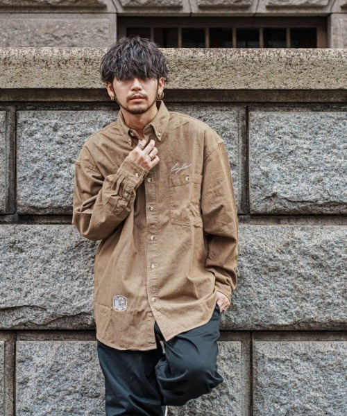 Leyline(レイライン)の「【Leyline】Heavyweight Denim Shirts(シャツ/ブラウス・メンズ・ブラウン/インディゴブルー・M/L/XL)」の1枚目の写真