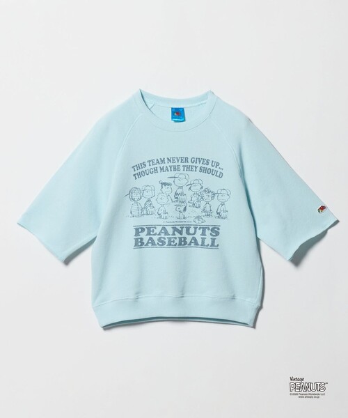 FRUIT OF THE LOOM(フルーツオブザルーム)の「<FRUIT OF THE LOOM×PEANUTS>スウェット 5分袖 / キッズ 140cm-150cm(Tシャツ/カットソー・キッズ・ダークグレー/ライトブルー/オフホワイト・140cm/150cm)」の3枚目の写真