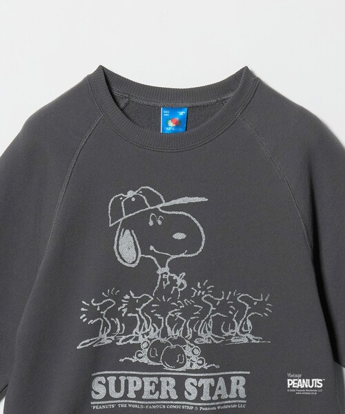 FRUIT OF THE LOOM(フルーツオブザルーム)の「<FRUIT OF THE LOOM×PEANUTS>スウェット 5分袖 / キッズ 140cm-150cm(Tシャツ/カットソー・キッズ・ダークグレー/ライトブルー/オフホワイト・140cm/150cm)」の6枚目の写真