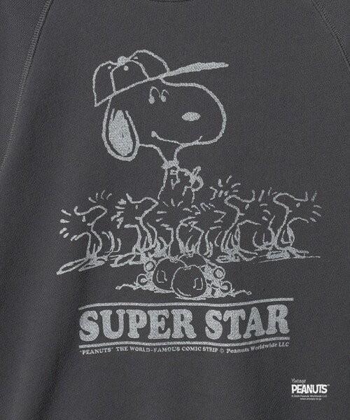 FRUIT OF THE LOOM(フルーツオブザルーム)の「<FRUIT OF THE LOOM×PEANUTS>スウェット 5分袖 / キッズ 140cm-150cm(Tシャツ/カットソー・キッズ・ダークグレー/ライトブルー/オフホワイト・140cm/150cm)」の8枚目の写真