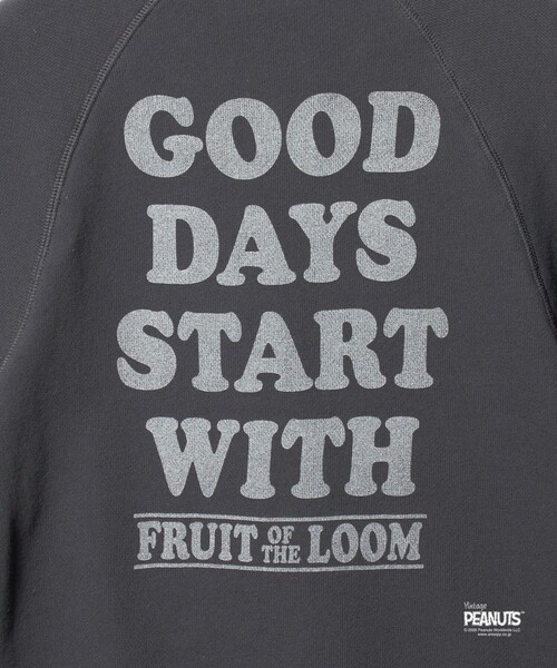 FRUIT OF THE LOOM(フルーツオブザルーム)の「<FRUIT OF THE LOOM×PEANUTS>スウェット 5分袖 / キッズ 140cm-150cm(Tシャツ/カットソー・キッズ・ダークグレー/ライトブルー/オフホワイト・140cm/150cm)」の10枚目の写真
