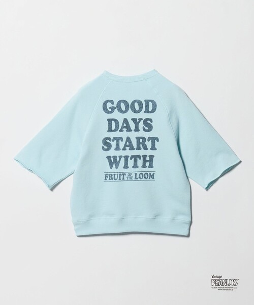 FRUIT OF THE LOOM(フルーツオブザルーム)の「<FRUIT OF THE LOOM×PEANUTS>スウェット 5分袖 / キッズ 140cm-150cm(Tシャツ/カットソー・キッズ・ダークグレー/ライトブルー/オフホワイト・140cm/150cm)」の12枚目の写真