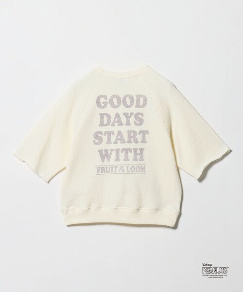 FRUIT OF THE LOOM(フルーツオブザルーム)の「<FRUIT OF THE LOOM×PEANUTS>スウェット 5分袖 / キッズ 140cm-150cm(Tシャツ/カットソー・キッズ・ダークグレー/ライトブルー/オフホワイト・140cm/150cm)」の16枚目の写真
