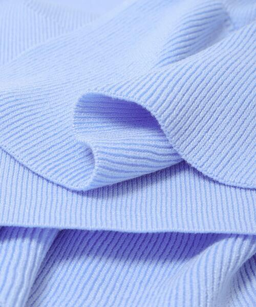 SENSE OF PLACE by URBAN RESEARCH(センスオブプレイスバイアーバンリサーチ)の「『洗濯可』ウェーブペプラムニットカーディガン(カーディガン/ボレロ・レディース・アイボリー/ブラック/ライトブルー・ONE)」の6枚目の写真