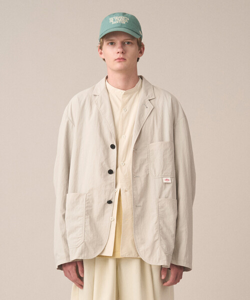 DANTON(ダントン)の「Men’s Nylon Tusser Tailored Jacket(テーラードジャケット・メンズ・ベージュ/ネイビー/グレイッシュベージュ/ブルー・40/42/38/44)」の5枚目の写真