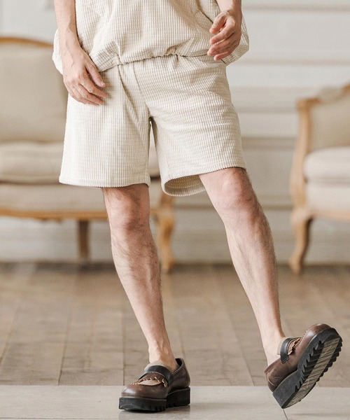 CAMBIO(カンビオ)の「mp14676-Jacquard Short Pants ショートパンツ(CAM26SS-030)(その他パンツ・メンズ・ブラック/ネイビー/ベージュ・M/S/L)」の3枚目の写真