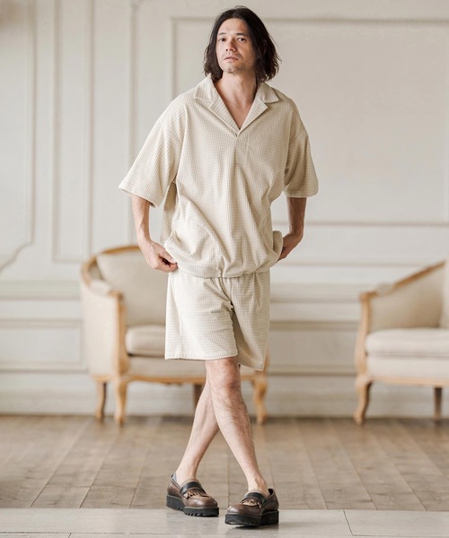 CAMBIO(カンビオ)の「mp14676-Jacquard Short Pants ショートパンツ(CAM26SS-030)(その他パンツ・メンズ・ブラック/ネイビー/ベージュ・M/S/L)」の7枚目の写真