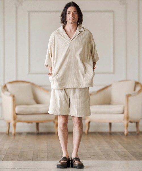 CAMBIO(カンビオ)の「mp14676-Jacquard Short Pants ショートパンツ(CAM26SS-030)(その他パンツ・メンズ・ブラック/ネイビー/ベージュ・M/S/L)」の8枚目の写真