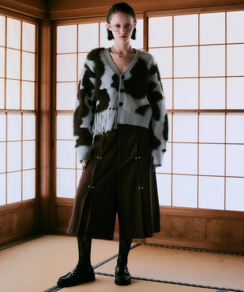 CREO STORE(クレオストア)の「【TAJEN:T】TUCK DESIGN STUDS 2WAY PANTS/タックデザイン スタッズ2WAY パンツ/ セットアップ着用可能(スラックス・レディース・ブラウン/チャコールグレー・2/1)」の9枚目の写真