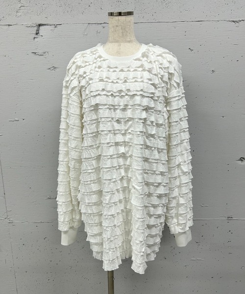 プロヴォーク　フリフリカットソー FRILL LONG T（Tシャツ/カットソー）｜PROVOKE （プロヴォーク）の