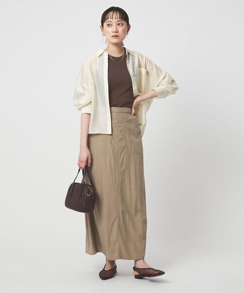 green label relaxing（グリーンレーベルリラクシング）の「アメリカン スリーブ タンクトップ 抗菌（タンクトップ・レディース・ダークブラウン/ベージュ/ブラック/オフホワイト・FREE）」の7枚目の写真