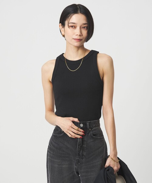 green label relaxing（グリーンレーベルリラクシング）の「アメリカン スリーブ タンクトップ 抗菌（タンクトップ・レディース・ダークブラウン/ベージュ/ブラック/オフホワイト・FREE）」の14枚目の写真