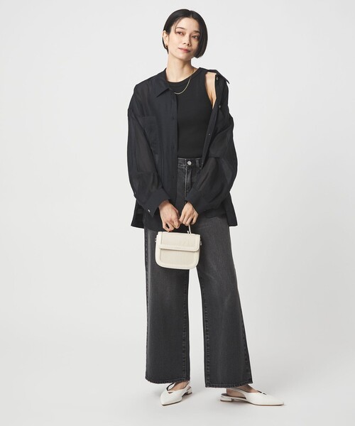 green label relaxing（グリーンレーベルリラクシング）の「アメリカン スリーブ タンクトップ 抗菌（タンクトップ・レディース・ダークブラウン/ベージュ/ブラック/オフホワイト・FREE）」の15枚目の写真