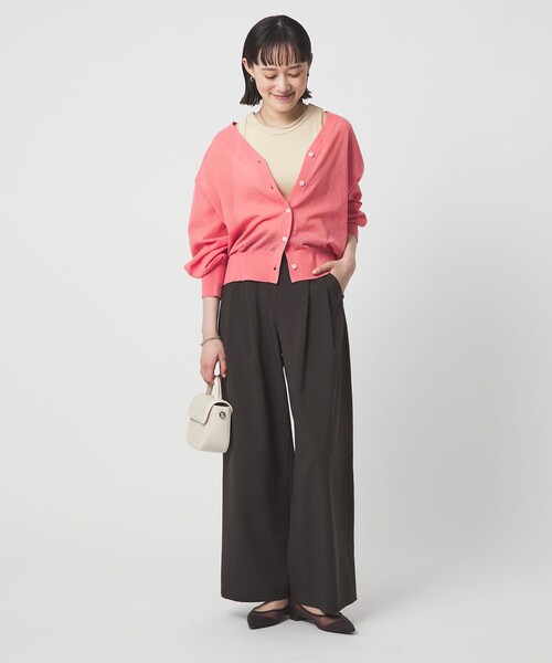 green label relaxing（グリーンレーベルリラクシング）の「アメリカン スリーブ タンクトップ 抗菌（タンクトップ・レディース・ダークブラウン/ベージュ/ブラック/オフホワイト・FREE）」の17枚目の写真