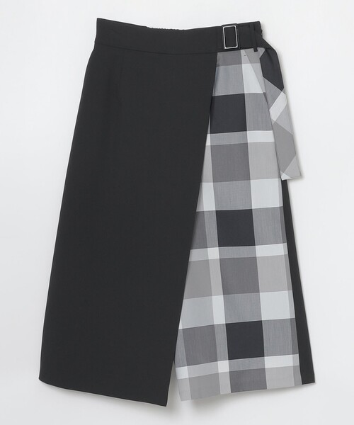 BLUE LABEL CRESTBRIDGE（ブルーレーベルクレストブリッジ）の「【一部店舗限定】パーシャルチェックガウチョパンツ（その他パンツ・レディース・ダークネイビー/ブラック・40/38/36）」の9枚目の写真