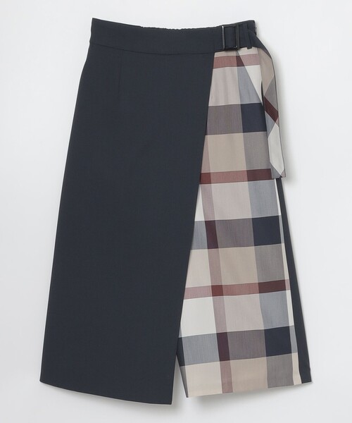 BLUE LABEL CRESTBRIDGE（ブルーレーベルクレストブリッジ）の「【一部店舗限定】パーシャルチェックガウチョパンツ（その他パンツ・レディース・ダークネイビー/ブラック・40/38/36）」の16枚目の写真