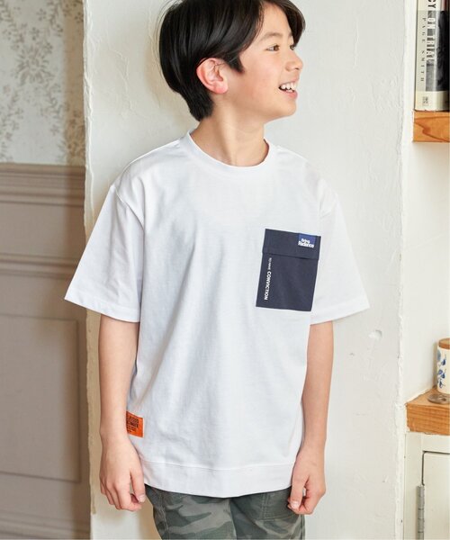 ikka(イッカ)の「【接触冷感】異素材ポケ付きTシャツ(120~160cm)(Tシャツ/カットソー・キッズ・ブラック/オリーブ/オフホワイト・120/130/140/150/160)」の2枚目の写真