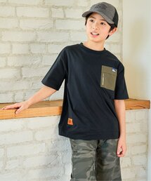 ikka | 【接触冷感】異素材ポケ付きTシャツ（120~160cm）(Tシャツ/カットソー)